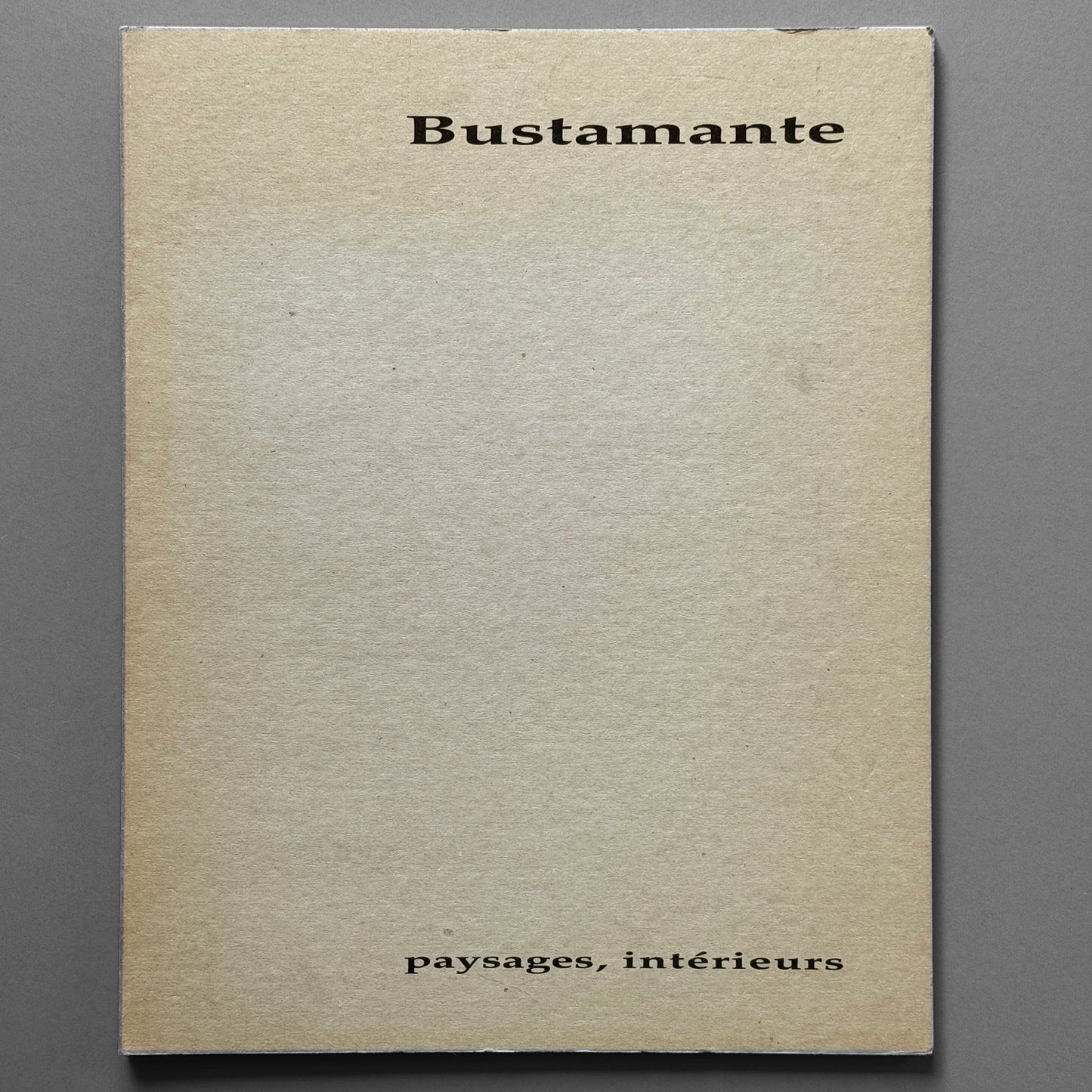 Jean-Marc Bustamante - Paysages, Intérieurs